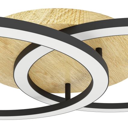 Eglo - LED Prigušiva plafonjera 2xLED/16W/230V 2700-6500K bež/crno ZigBee