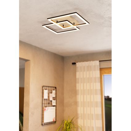 Eglo - LED Prigušivi nadgradni luster 4xLED/32W/230V 2700-6500K braon/crno