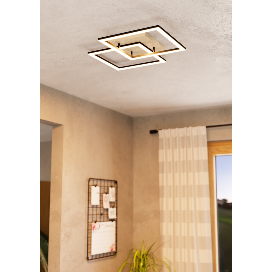 Eglo - LED Prigušivi nadgradni luster 4xLED/32W/230V 2700-6500K braon/crno