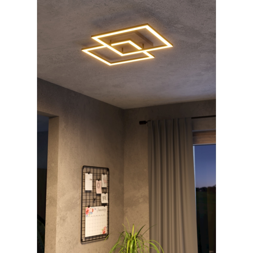 Eglo - LED Prigušivi nadgradni luster 4xLED/32W/230V 2700-6500K braon/crno