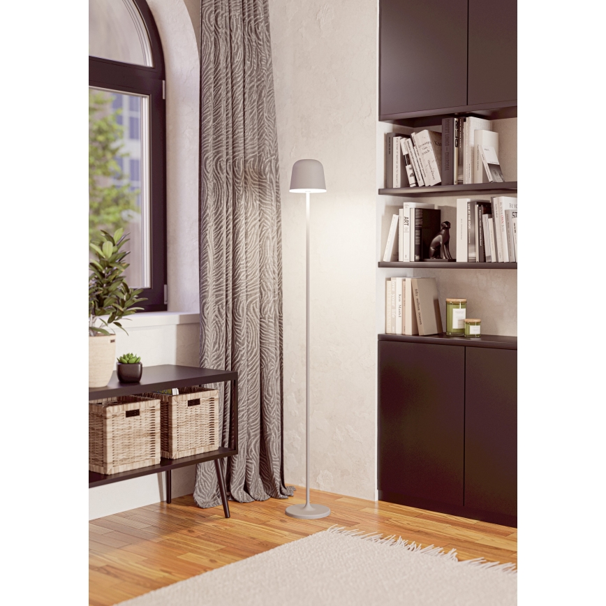 Eglo - LED Prigušiva vanjska punjiva stojeća lampa LED/4,3W/5V 2400/3000/4000K IP54 sivo