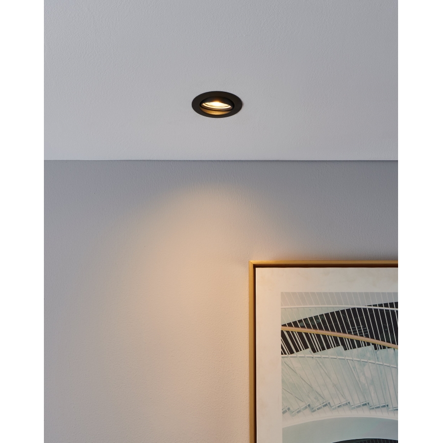 Eglo - Set 3x LED Ugradbena lampa 1xGU10/4W/230V crno