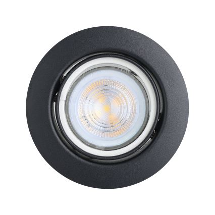 Eglo - Set 3x LED Ugradbena lampa 1xGU10/4W/230V crno