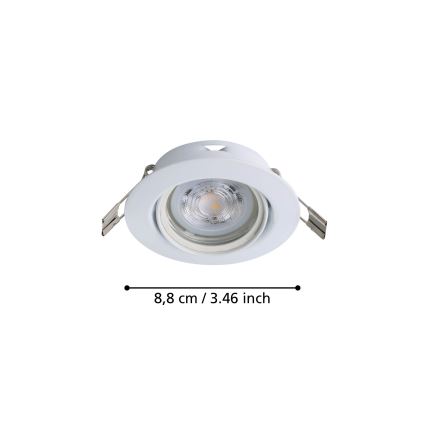 Eglo - Set 3x LED Ugradbena lampa 1xGU10/4W/230V bela
