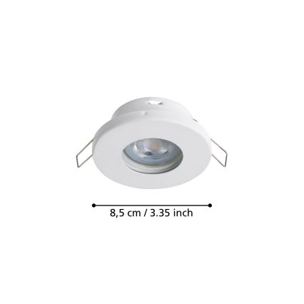 Eglo - Set 3xLED ugradbena lampa za kupatilo 1xGU10/4W/230V IP44 bela
