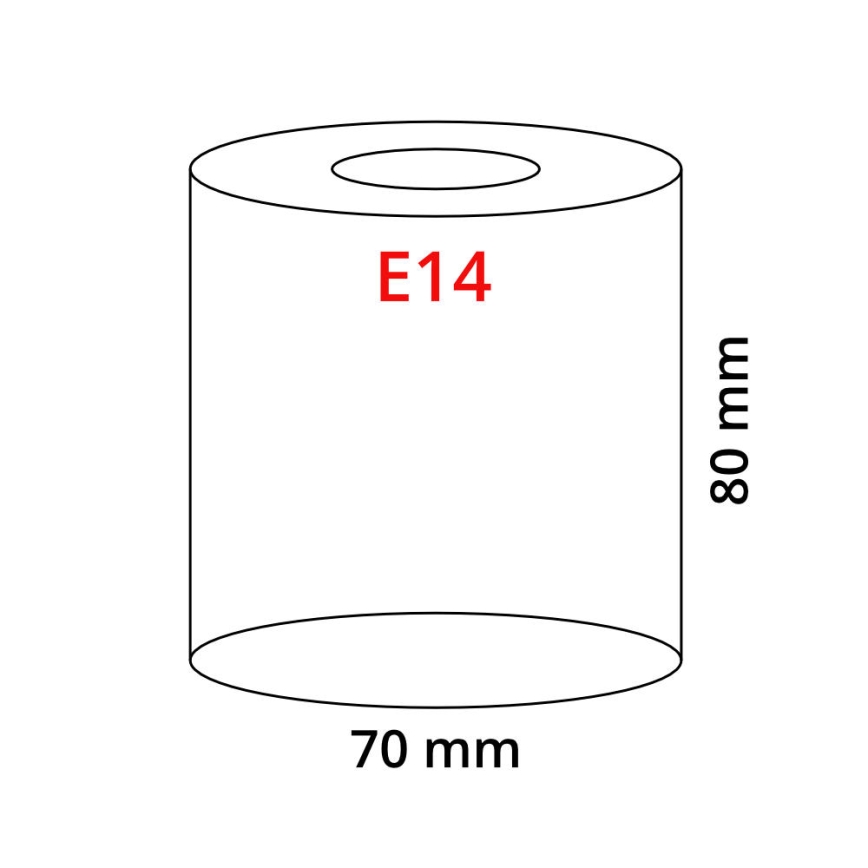Eglo 90858 - Sjenilo MY CHOICE E14 pr.7 cm crno-bijela