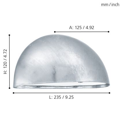 EGLO - Spoljašnja zidna lampa 1xE27/40W