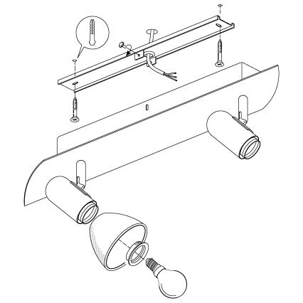 EGLO - Spot svetiljka 2xE14/40W
