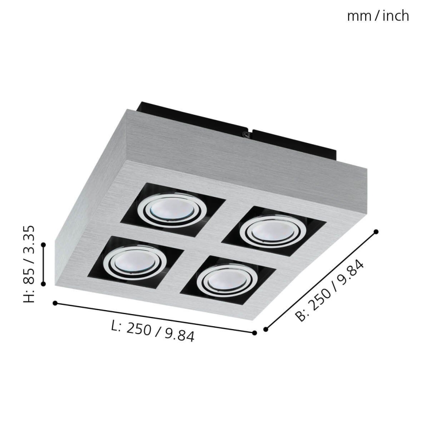 Eglo - LED Reflektorska lampa 4xGU10-LED/5W/230V
