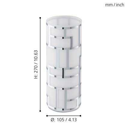 Eglo - Stona lampa E27/60W/230V
