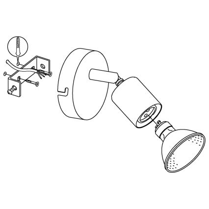 Eglo - LED Zidna reflektorska lampa LED 1xGU10/2,8W/230V