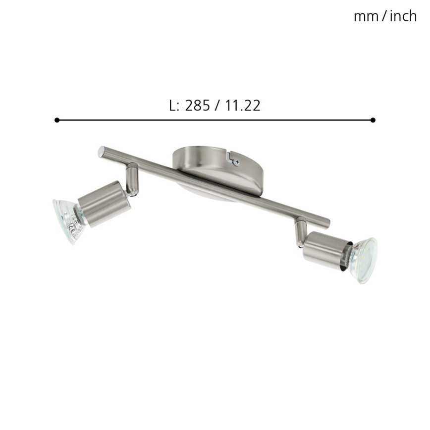 Eglo - LED reflektorska lampa 2xGU10/2,8W/230V
