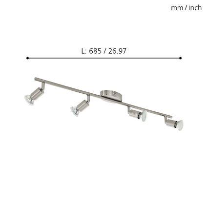 Eglo - LED reflektorska lampa 4xGU10-LED/2,8W/230V