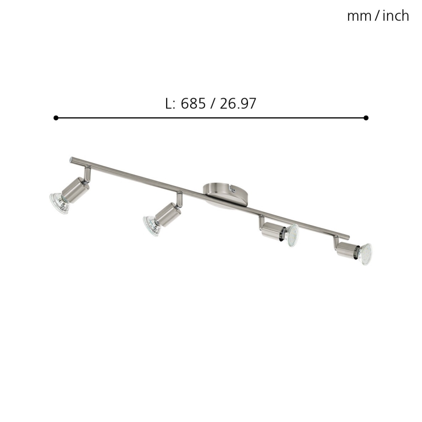 Eglo - LED reflektorska lampa 4xGU10-LED/2,8W/230V