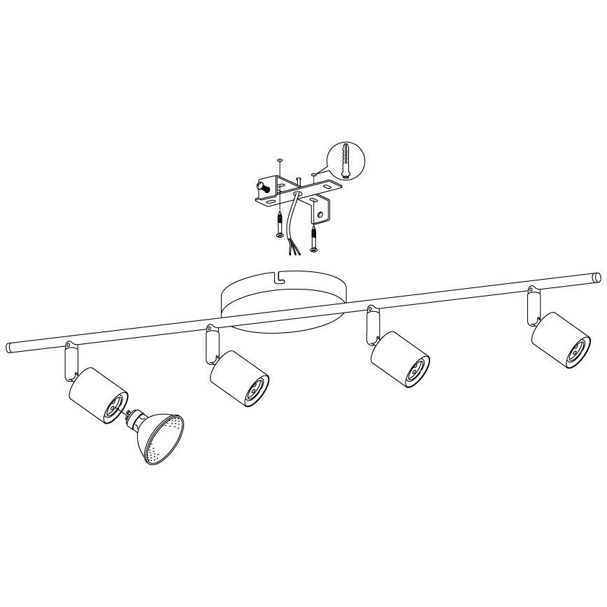 Eglo - LED reflektorska lampa 4xGU10-LED/2,8W/230V