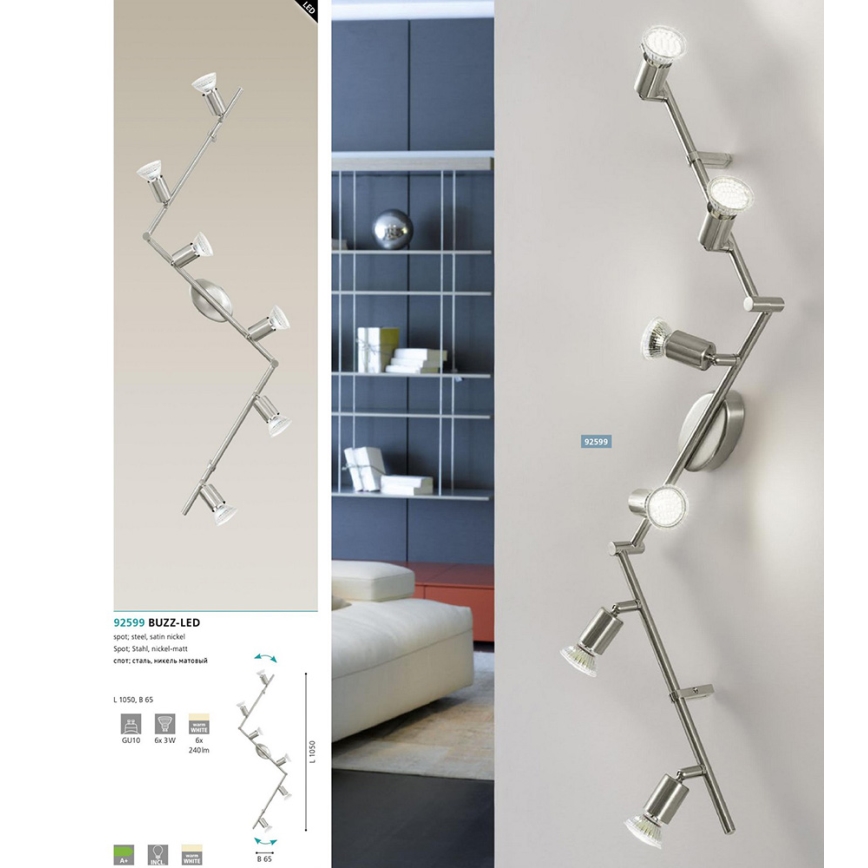 Eglo - LED reflektorska lampa 6xGU10-LED/2,8W/230V