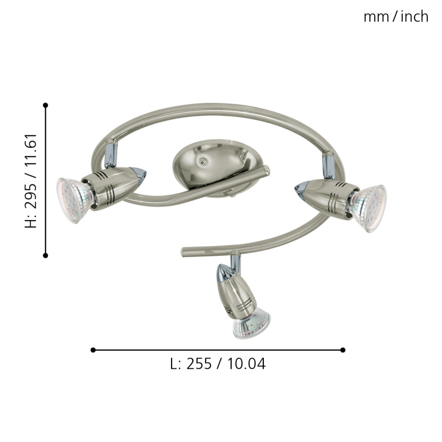 Eglo - LED Reflektorska lampa 3xGU10/3W/230V