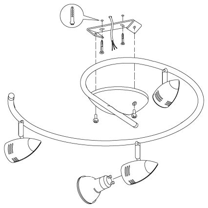 Eglo - LED Reflektorska lampa 3xGU10/3W/230V