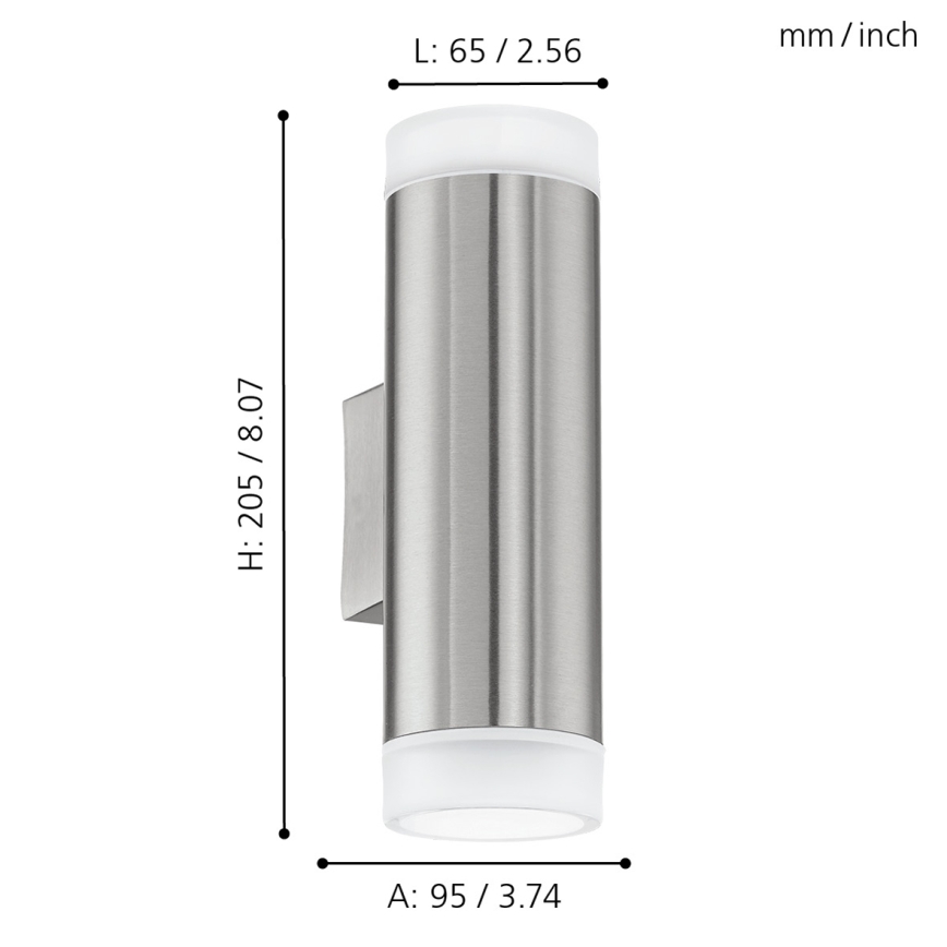 Eglo - Spoljašnja zidna lampa LED GU10/2,5W/230V IP44