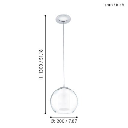 EGLO - Viseća lampa 1xE27/60W