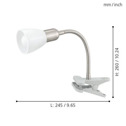 Eglo - LED lampa sa klipom 1xE14-LED/4W/230V