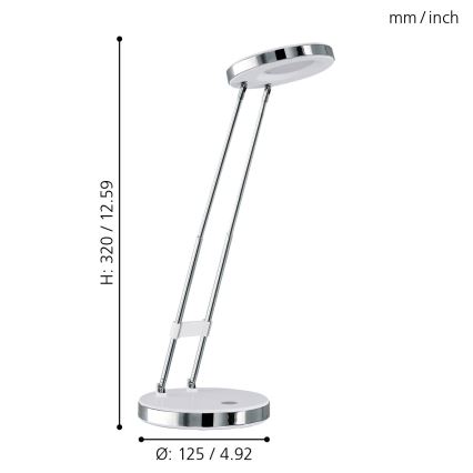 Eglo 93077 - LED Stona lampa GEXO LED/3W/230V