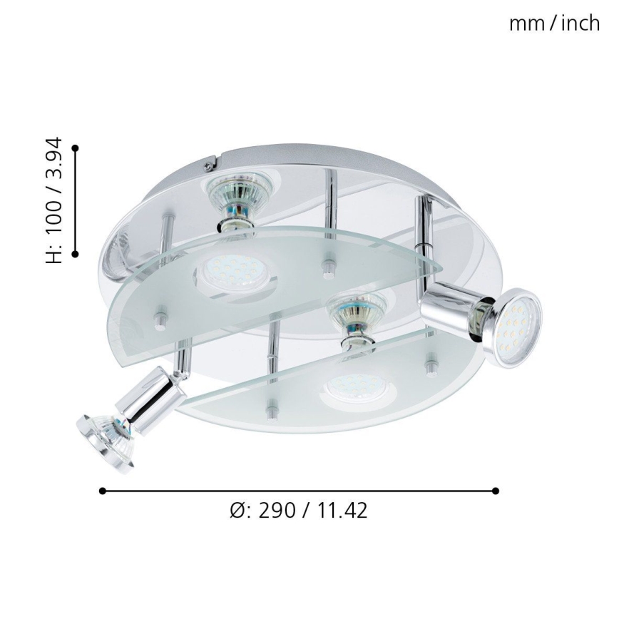 EGLO - LED Plafonjera  4xGU10/3W