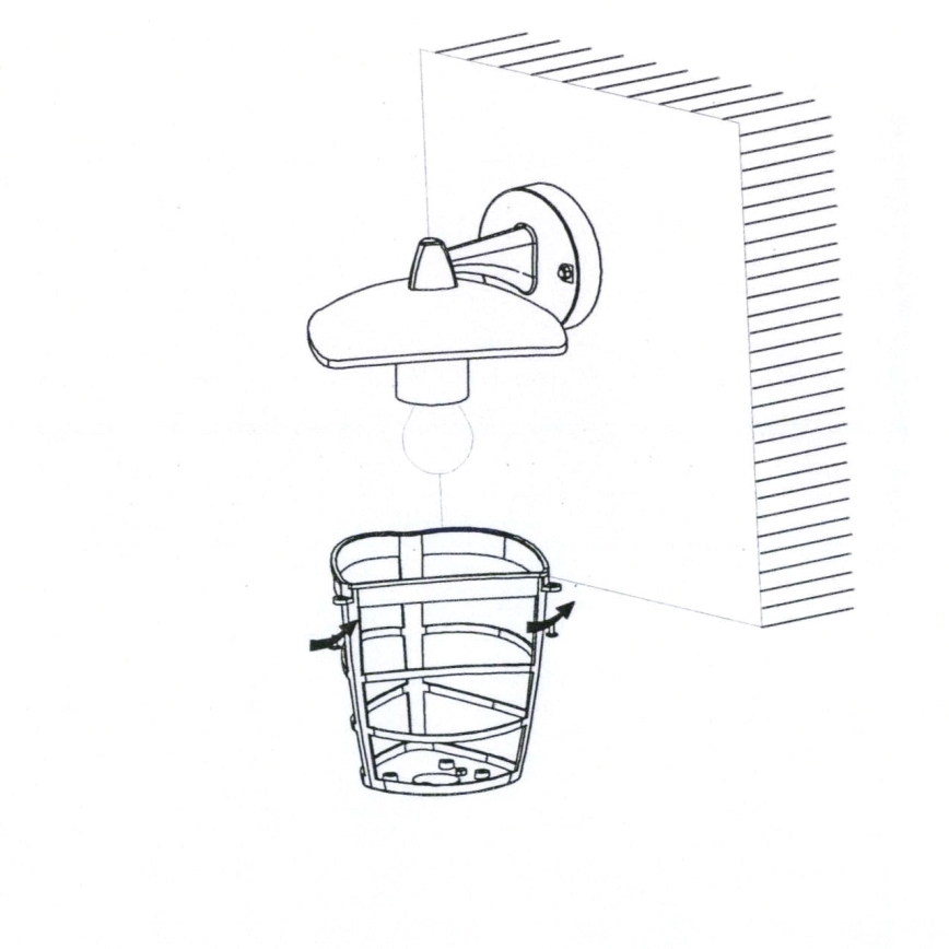 Eglo - LED Spoljna zidna lampa 1xE27/8,5W/230V IP44