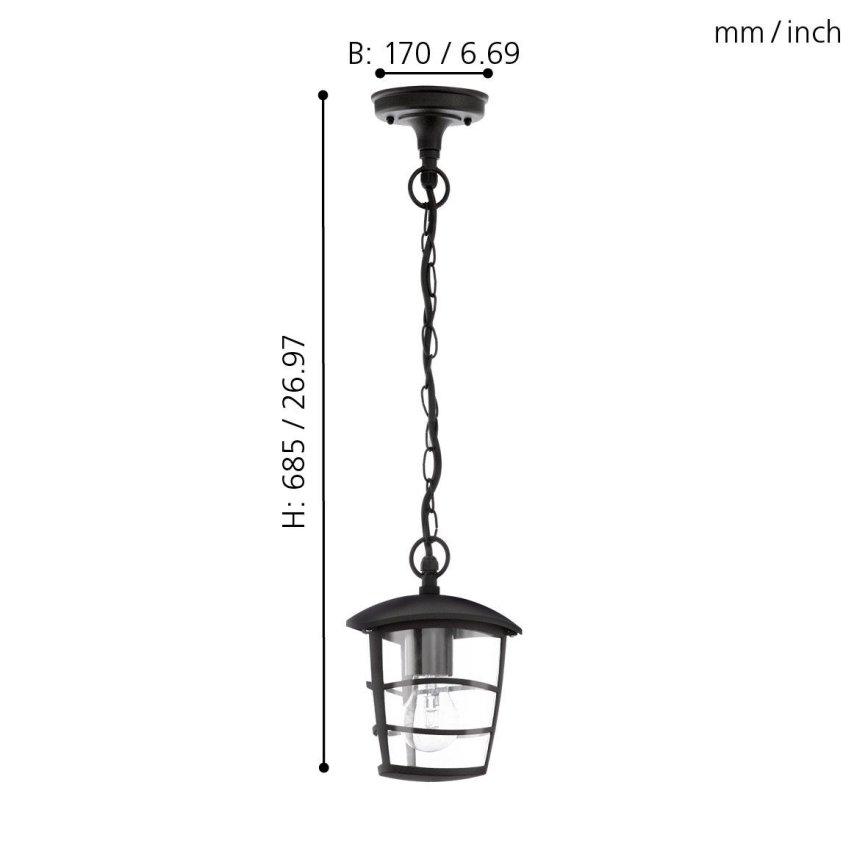 Eglo - LED Spoljašnji luster 1xE27/8,5W/230V IP44