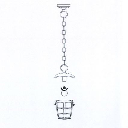 Eglo - LED Spoljašnji luster 1xE27/8,5W/230V IP44