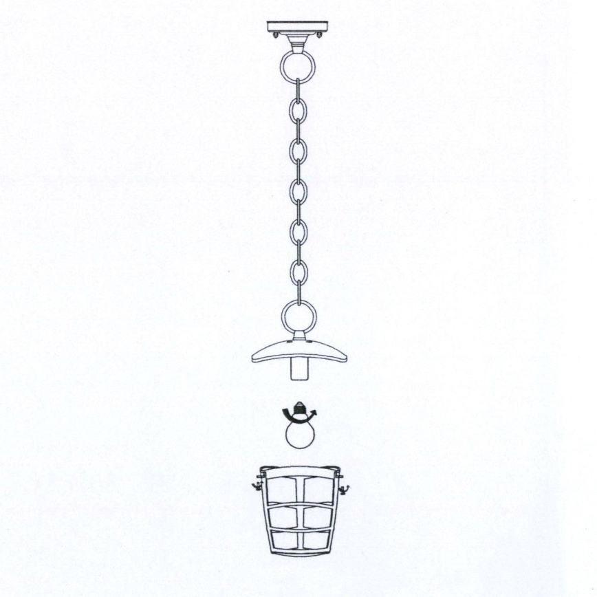 Eglo - LED Spoljašnji luster 1xE27/8,5W/230V IP44