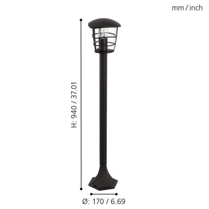 Eglo - LED Spoljna lampa E27/8,5W/230V IP44