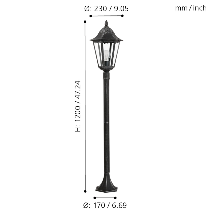 Eglo - Spoljašnja lampa 1xE27/60W/230V IP44