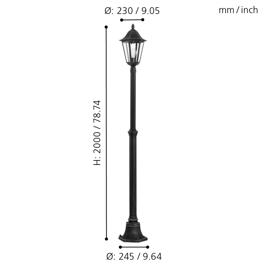 EGLO - Spoljašnja lampa 1xE27/60W IP44