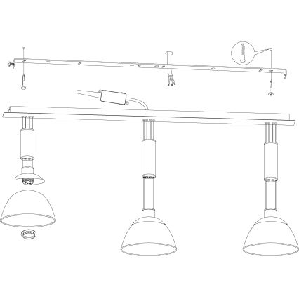 Eglo 93468 - LED Viseća lampa MONTEFIO 3xLED/6W/230V