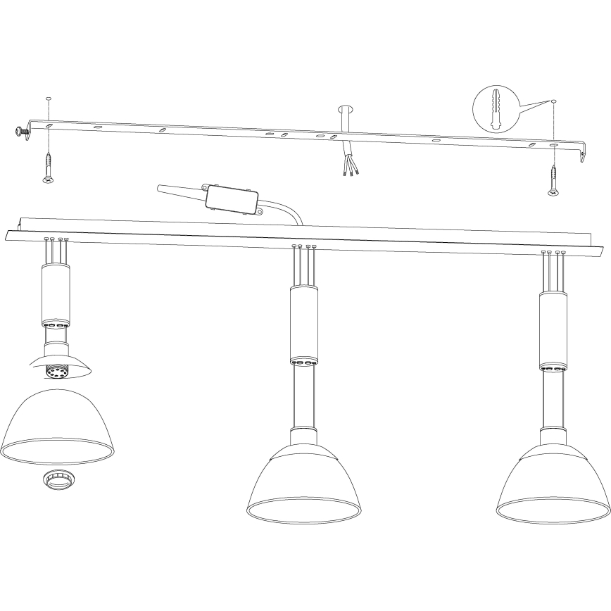 Eglo 93468 - LED Viseća lampa MONTEFIO 3xLED/6W/230V
