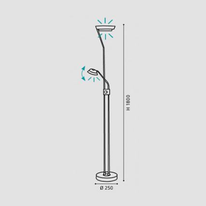 Eglo - LED Lampa za prigušivanje LED/17,28W + LED/2,88W