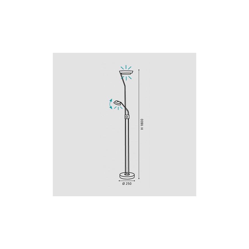 Eglo - LED Lampa za prigušivanje LED/17,28W + LED/2,88W