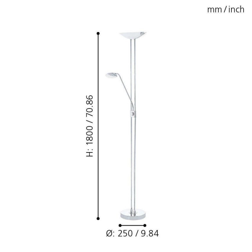 Eglo - LED Prigušiva podna lampa LED/20W + LED/2,5W