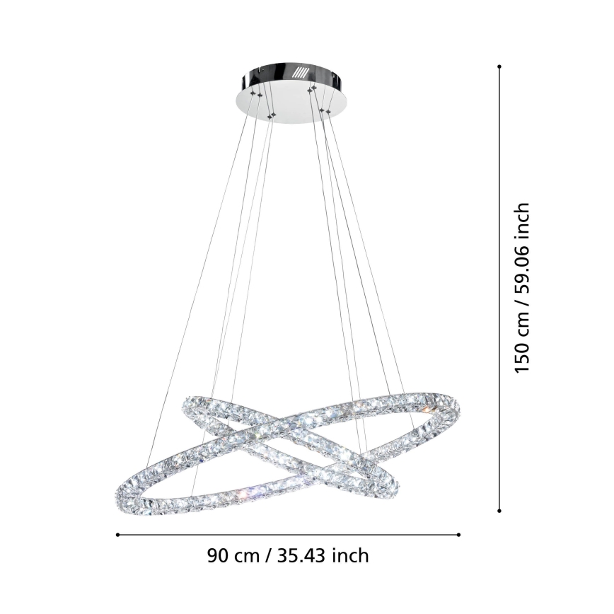 Eglo - LED luster na sajli LED/56,1W/230V