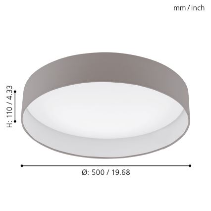 Eglo - LED Plafonjera LED/24W/230V