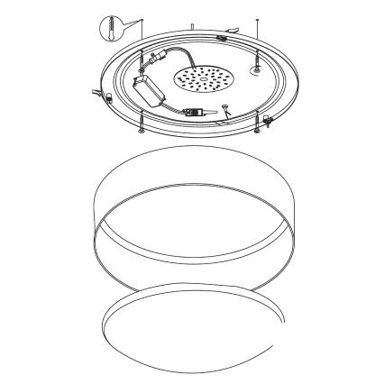 Eglo - LED Plafonjera LED/24W/230V