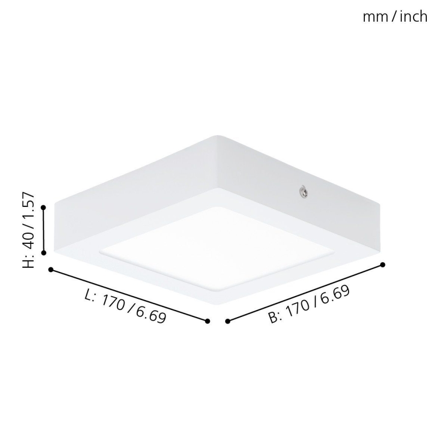 Eglo 94073 - LED Plafonjera FUEVA 1 LED/10,95W/230V