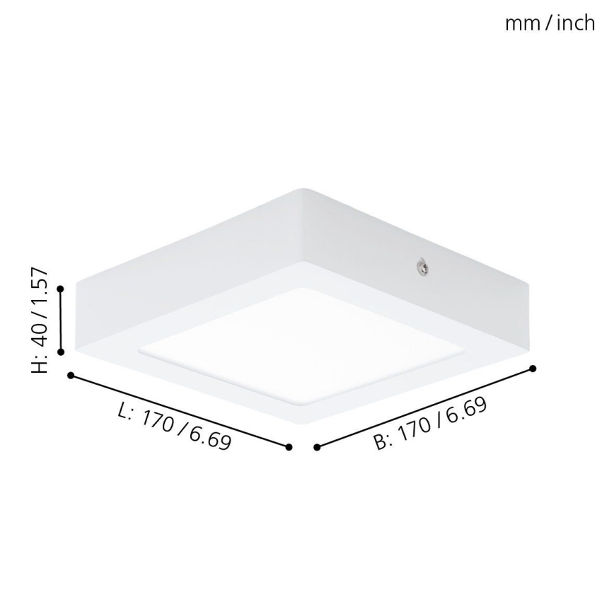 Eglo 94074 - LED Plafonjera FUEVA 1 LED/10,88W/230V