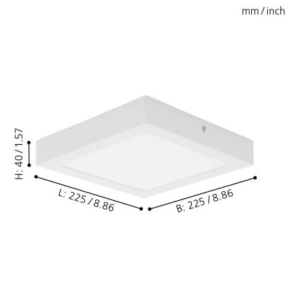 Eglo 94077 - LED Plafonjera FUEVA 1 LED/16,47W/230V