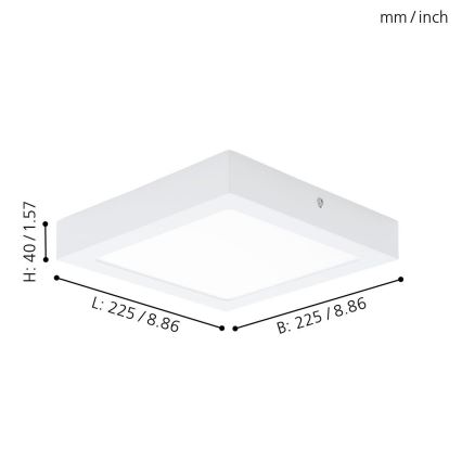 Eglo 94078 - LED Plafonjera FUEVA 1 LED/16,44W/230V
