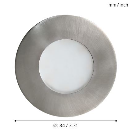 Eglo - LED Ugradna svjetiljka za kupaonicu 1xGU10/5W/230V IP65