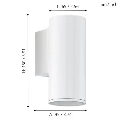 Eglo - LED Spoljno osvetljenje 1xGU10/3W/230V IP44