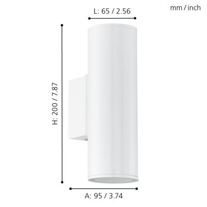 Eglo - LED Spoljno osvetljenje 2xGU10/3W/230V IP44