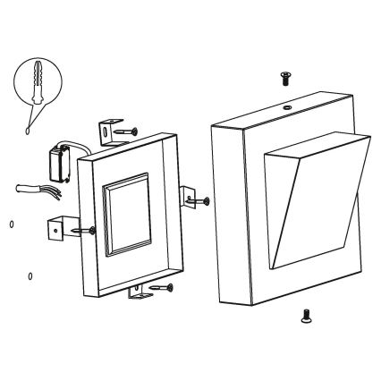 Eglo 94114 - LED spoljašnje osvetljenje GALARY 1 1xLED/3,7W/230V IP44